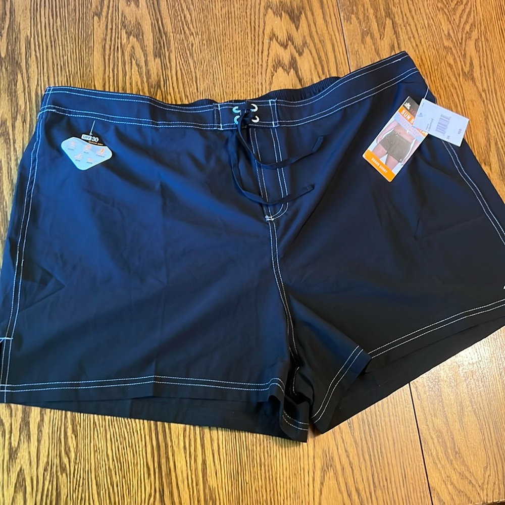 Board shorts black 4 way stretch for swim, bike, run or paddle boarding …